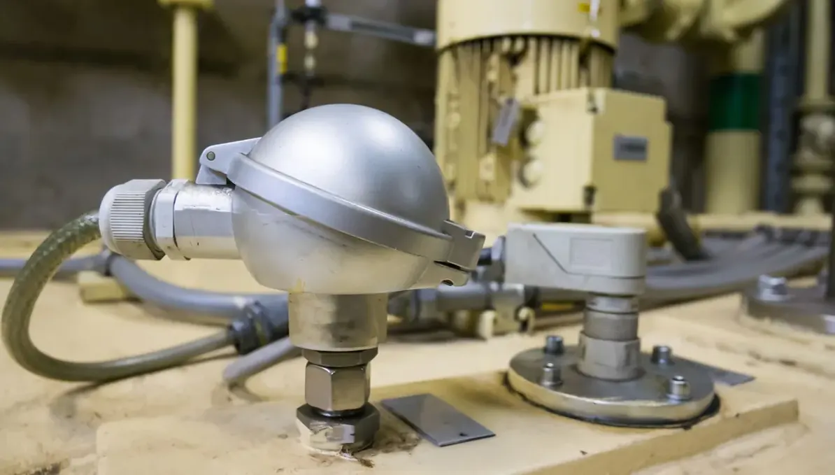 Equipamento industrial metálico instalado sobre base em área de produção
